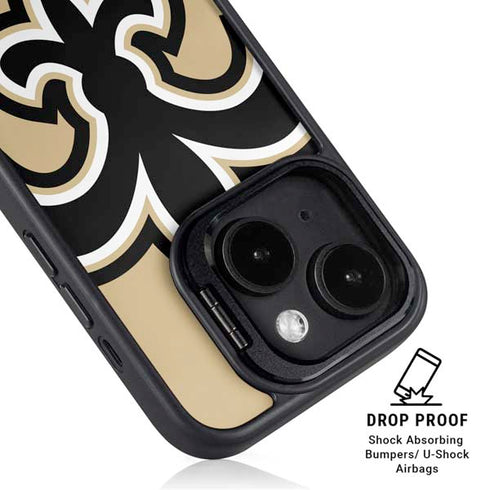 NFL New Orleans Saints Large Logo iPhone 15 Kickstand Case